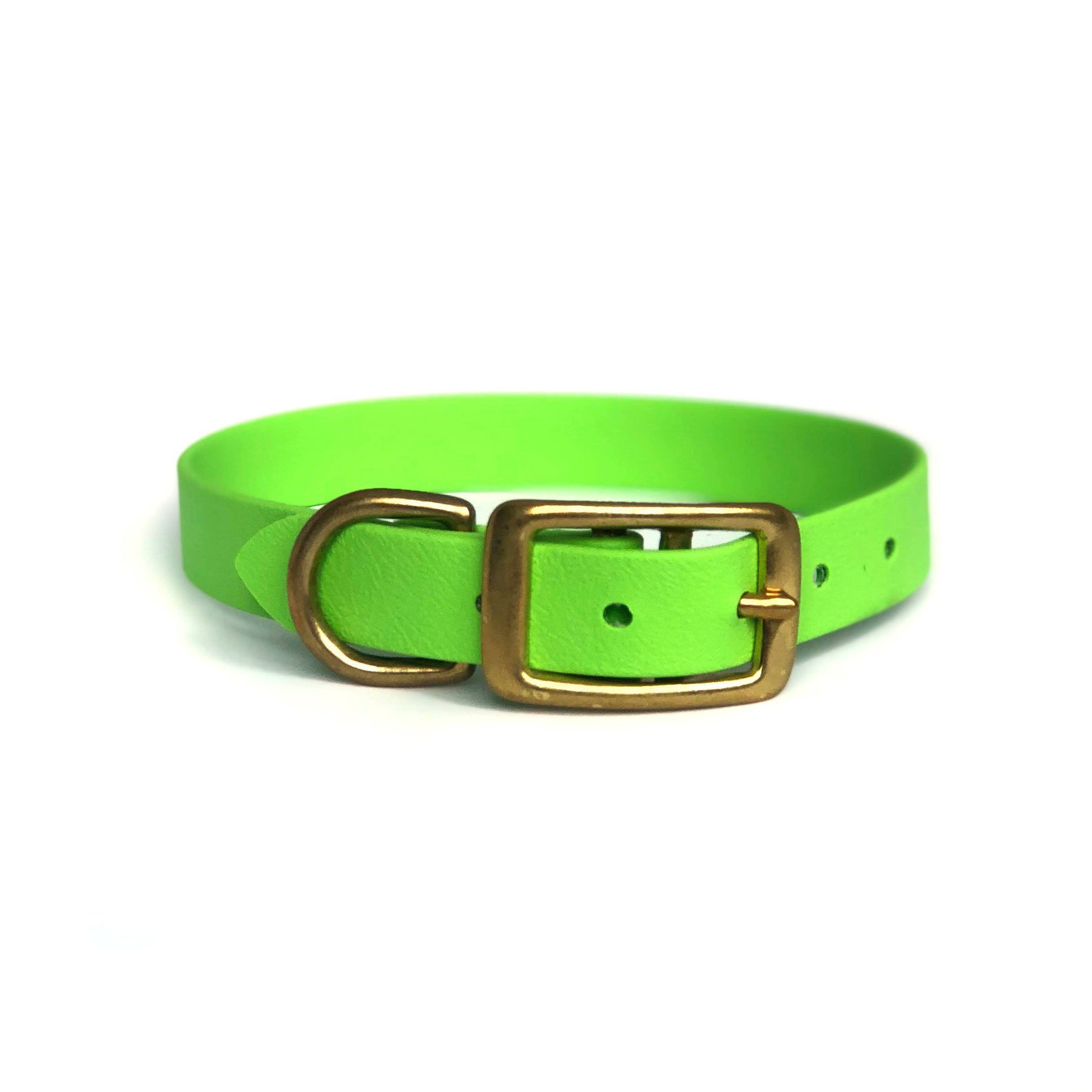 Dog Collar Vegan Leather Wag Swag Brand Lime Green Wag Swag Brand Inc